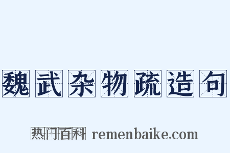 魏武杂物疏造句是什么意思的图片